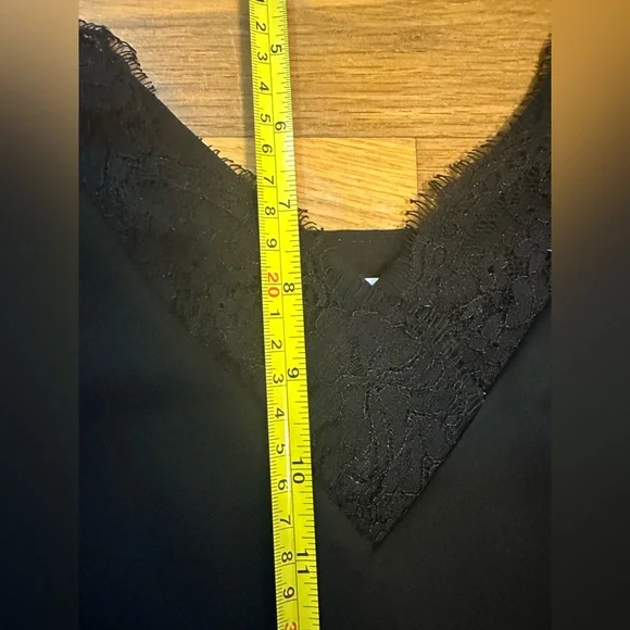 *last chance* Socialite | Women’s black tank top with lace v-neck - Picture 11 of 16